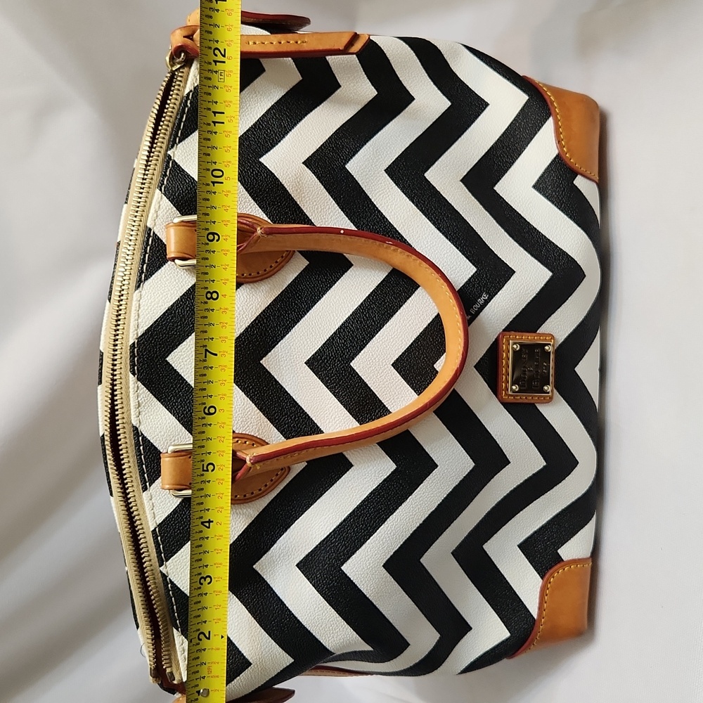 Dooney & Bourke Chevron Geena Satchel - Picture 14 of 16